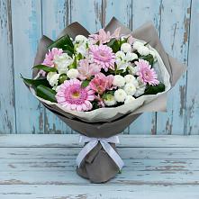 Букет цветов из:  Герберы, Альстромерии и Хризантемы в Хатукайском