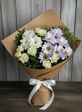 Букет цветов из:  Хризантемы и Розы в Хатукайском