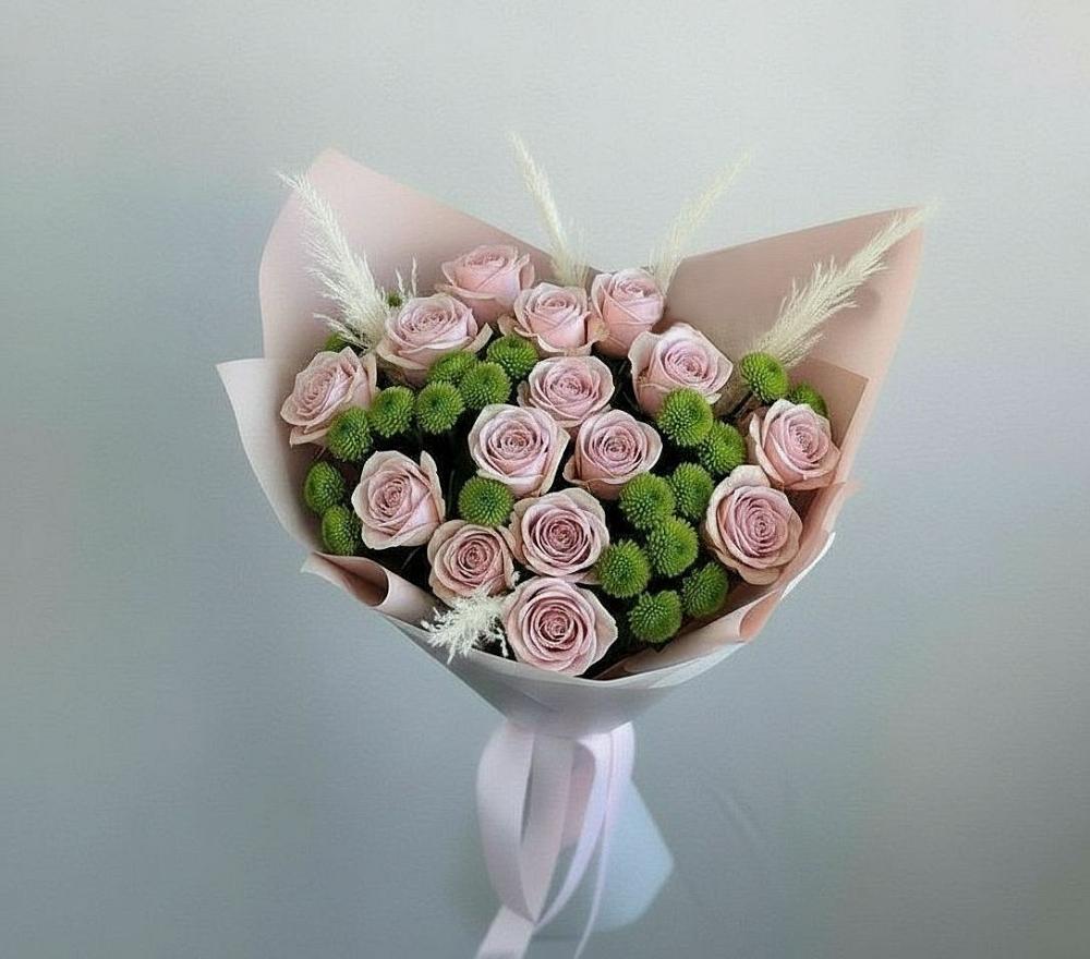 Букет цветов из: Розы и Хризантемы в Хатукайском