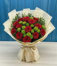 Букет цветов из:  Розы и Хризантемы в Хатукайском