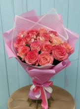 Букет 15 Розовых роз Равель в Хатукайском
